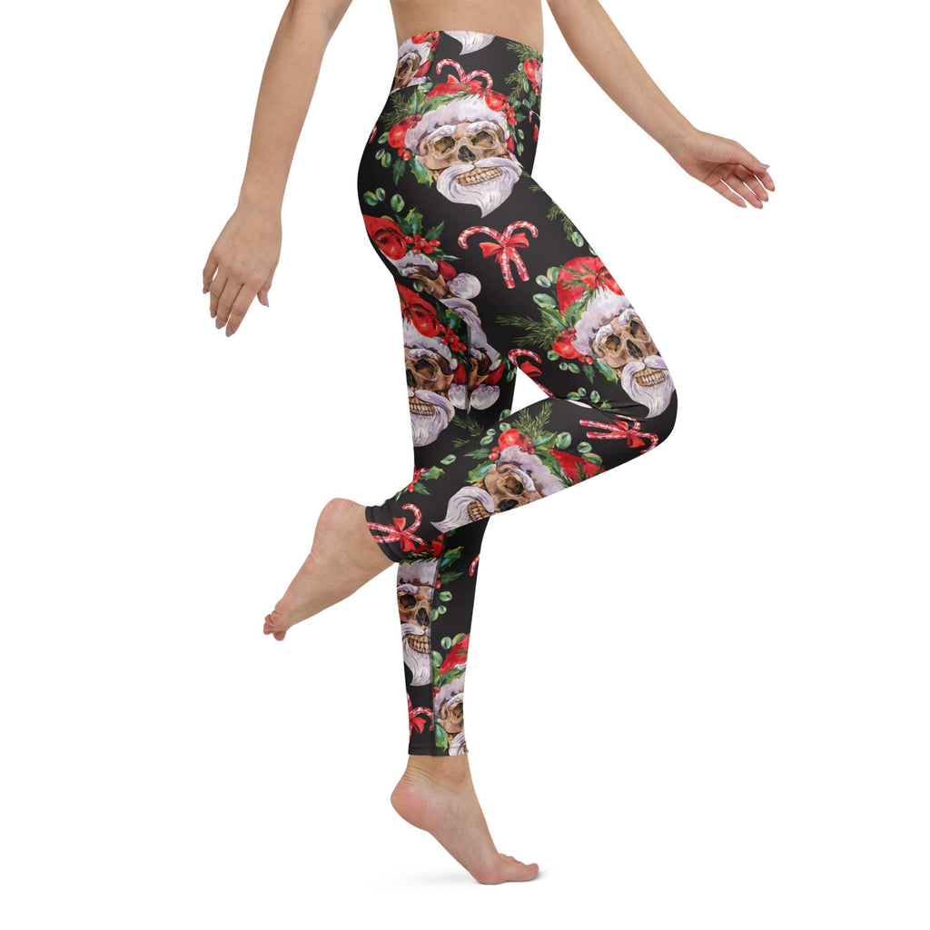 Santa Skull Christmas Yoga Leggings