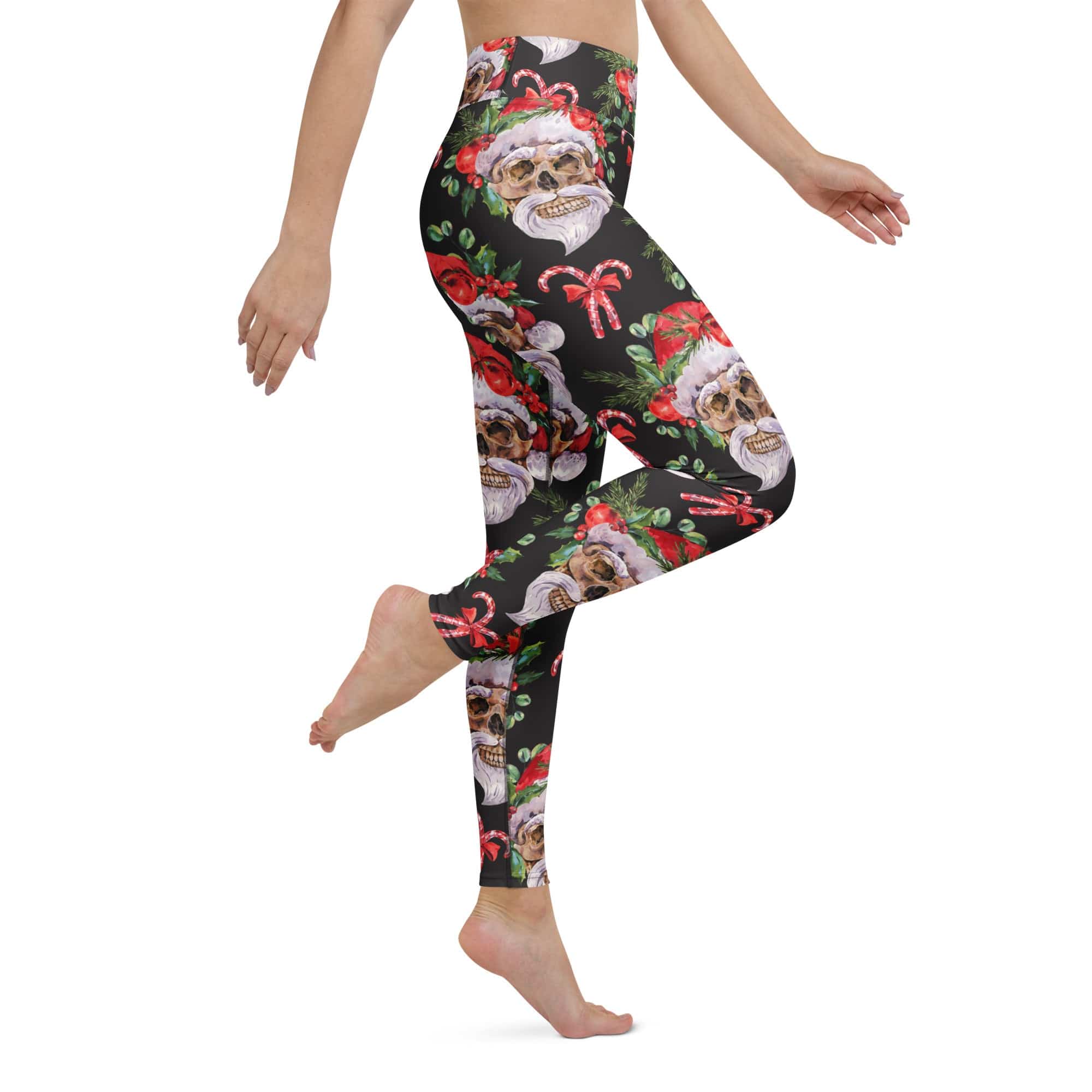 Santa Skull Christmas Yoga Leggings