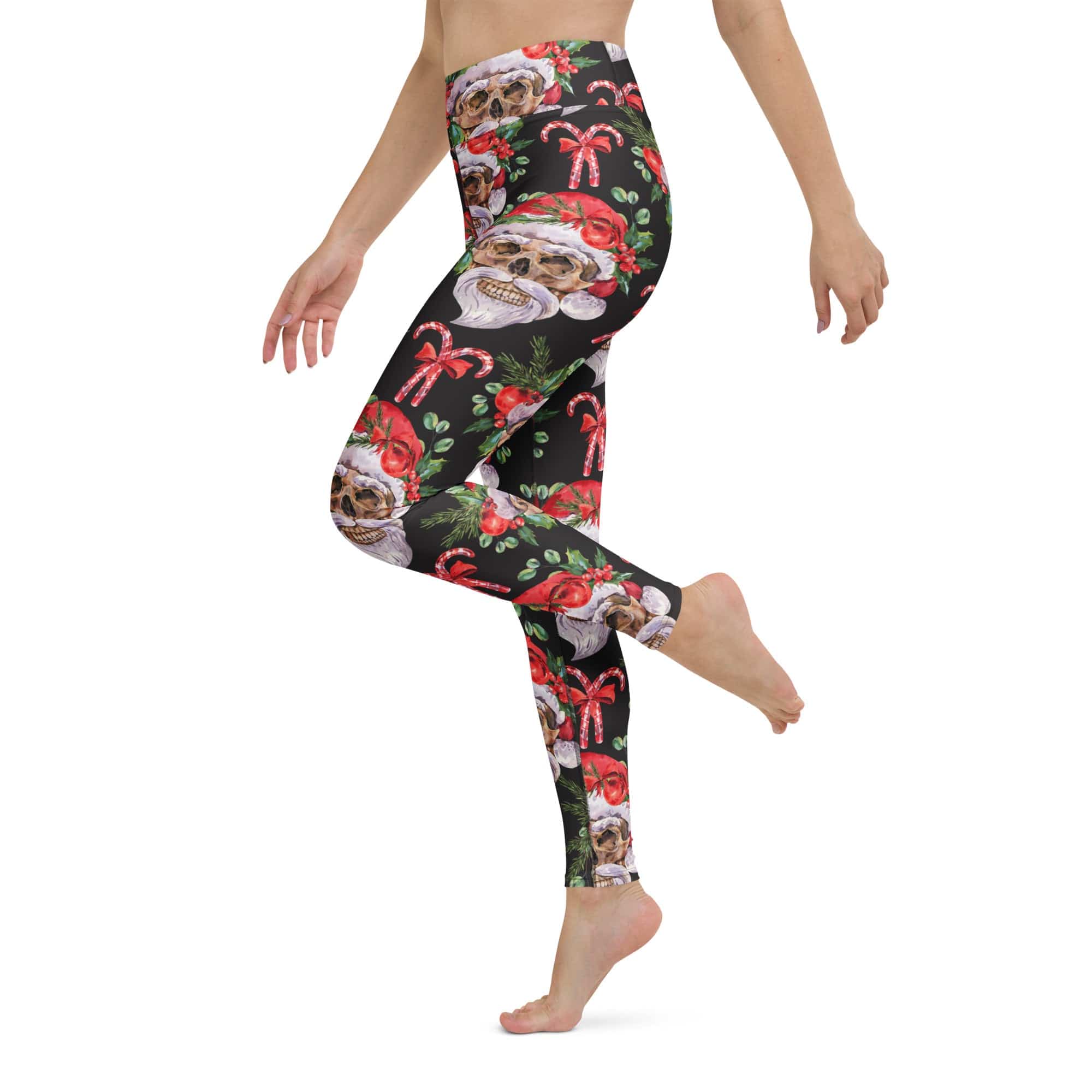 Santa Skull Christmas Yoga Leggings