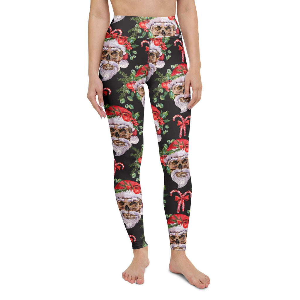 Santa Skull Christmas Yoga Leggings