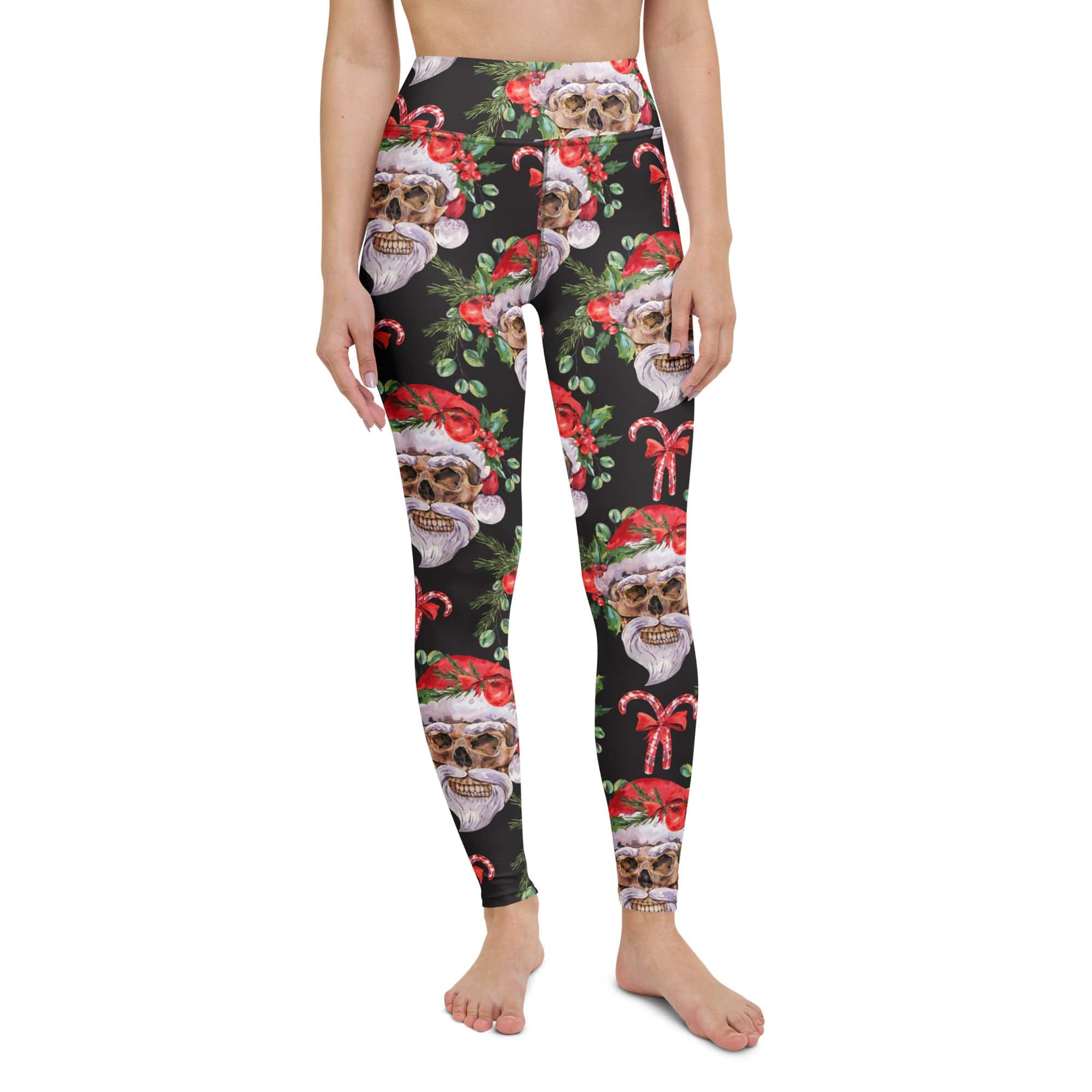 Santa Skull Christmas Yoga Leggings