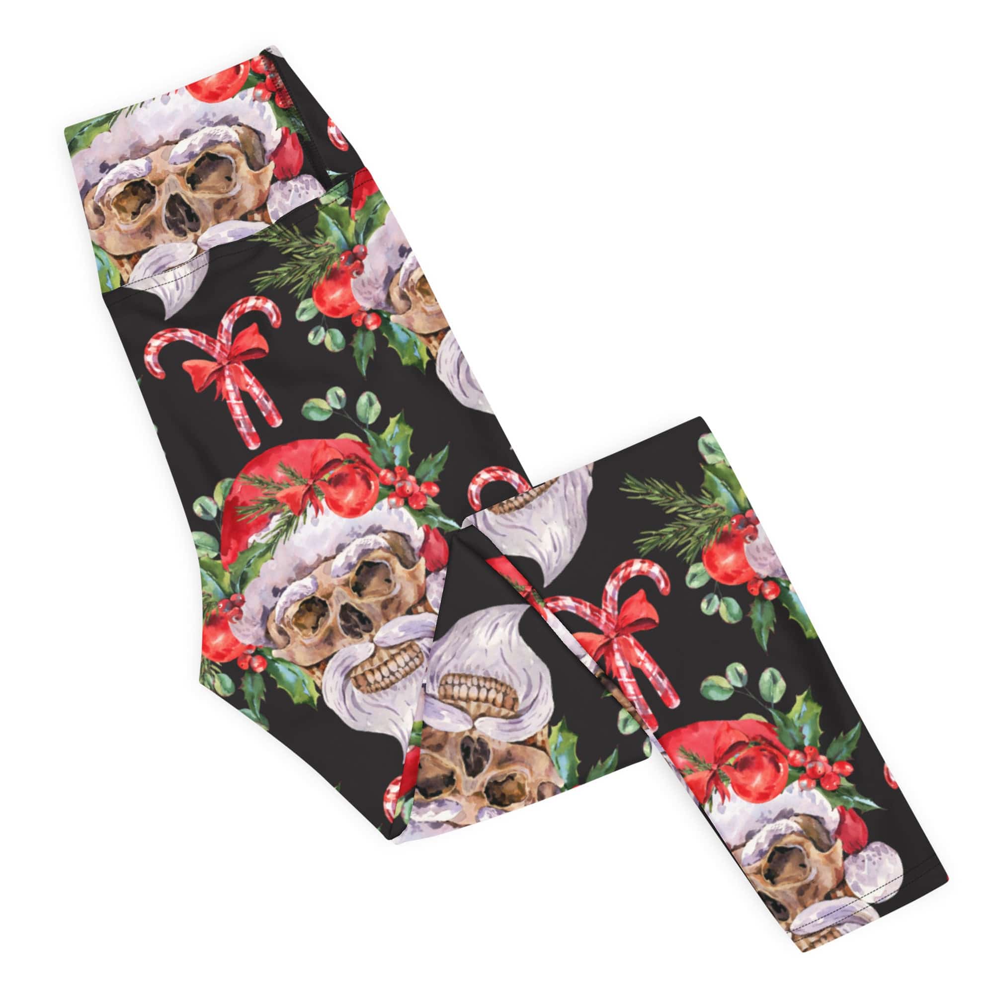 Santa Skull Christmas Yoga Leggings