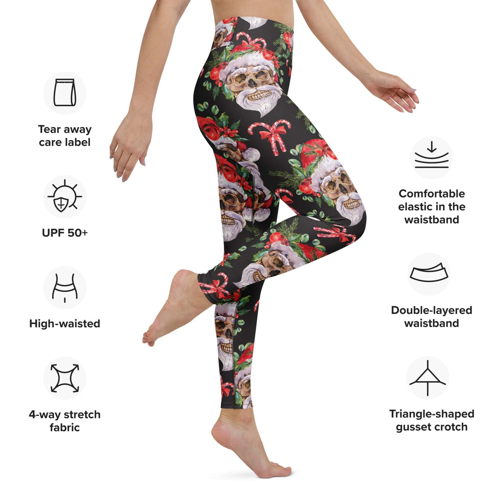 Santa Skull Christmas Yoga Leggings