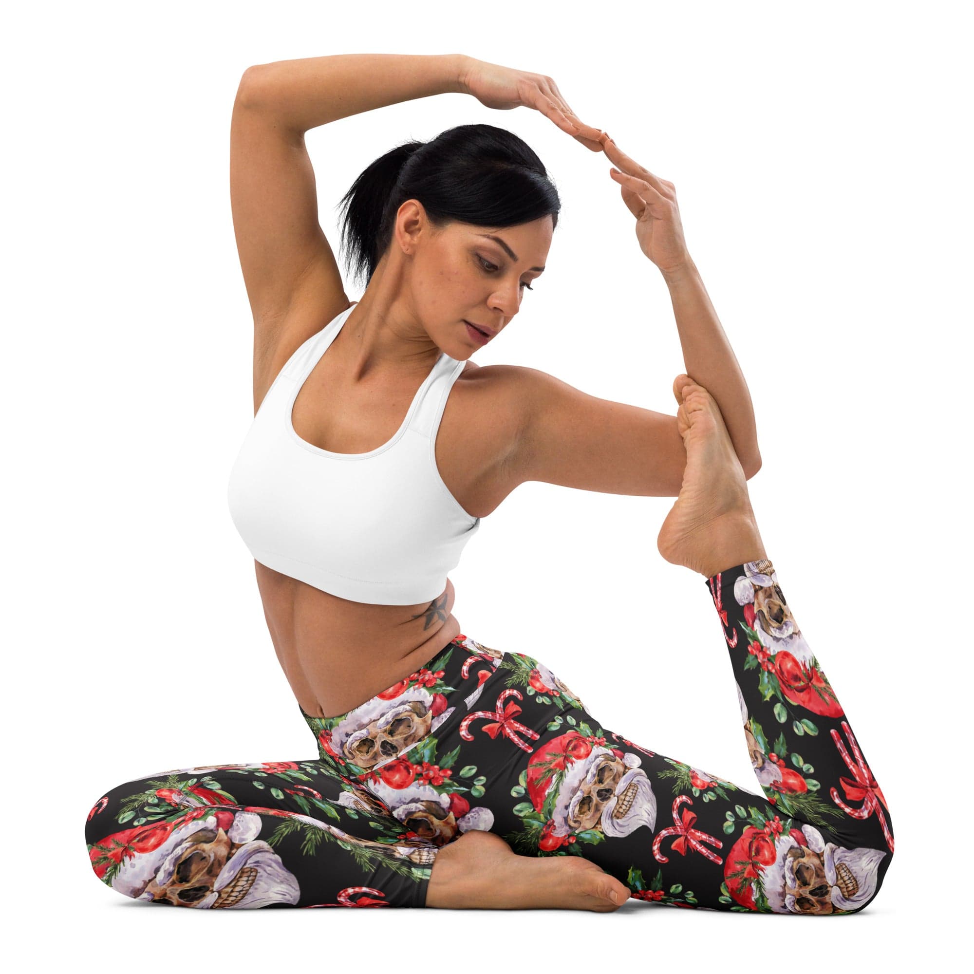 Santa Skull Christmas Yoga Leggings
