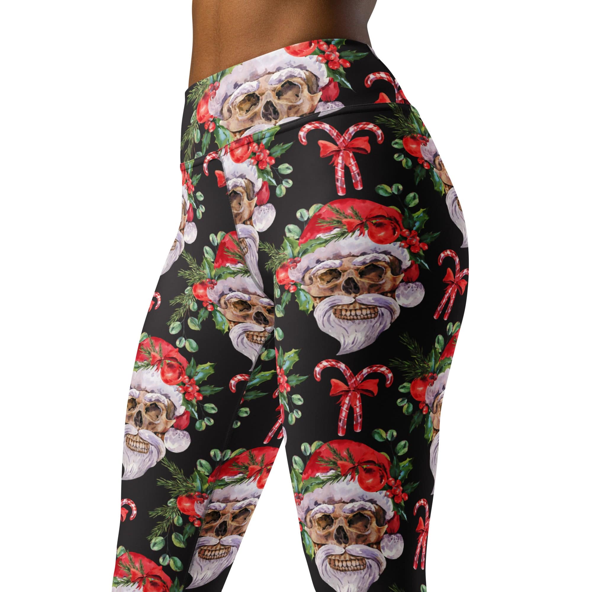 Santa Skull Christmas Yoga Leggings