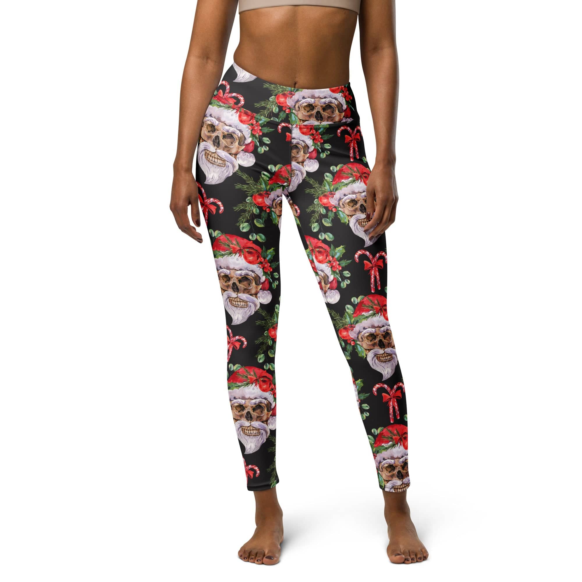 Santa Skull Christmas Yoga Leggings