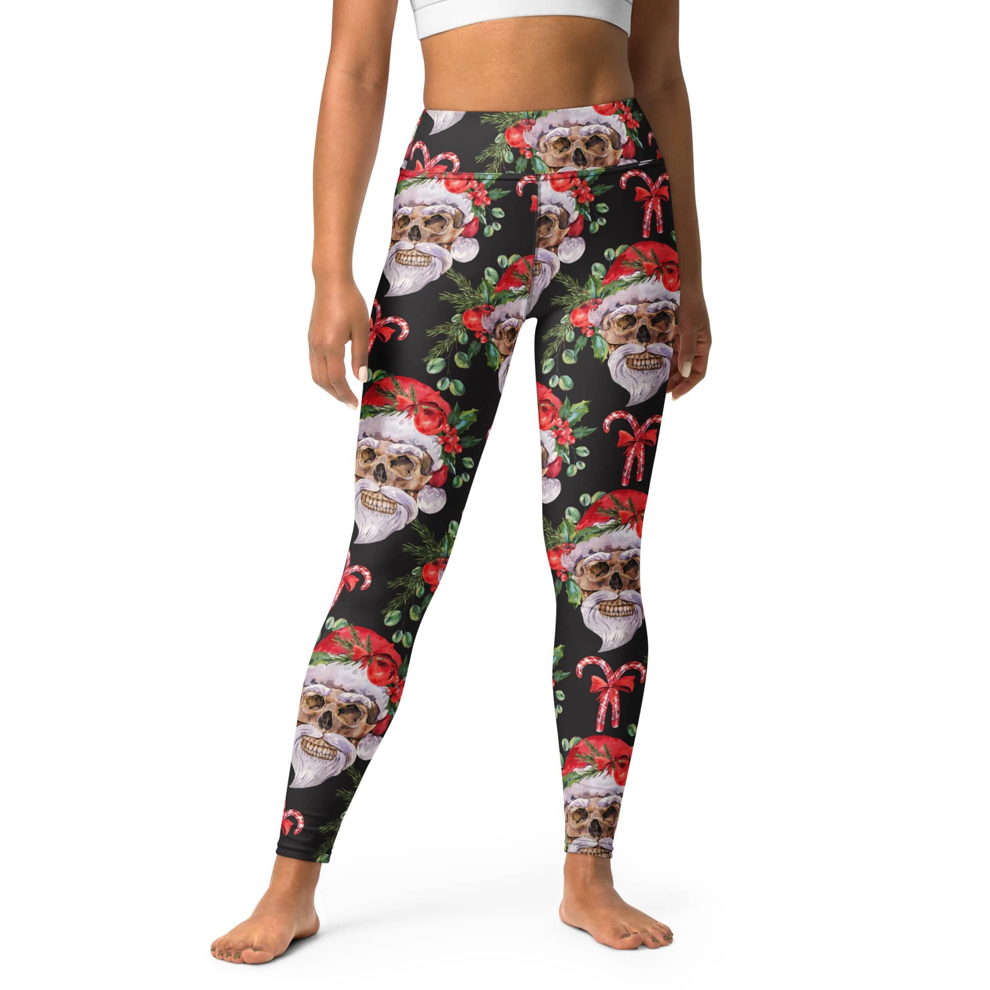 Santa Skull Christmas Yoga Leggings