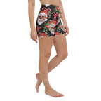 Santa Skull Christmas Yoga Shorts