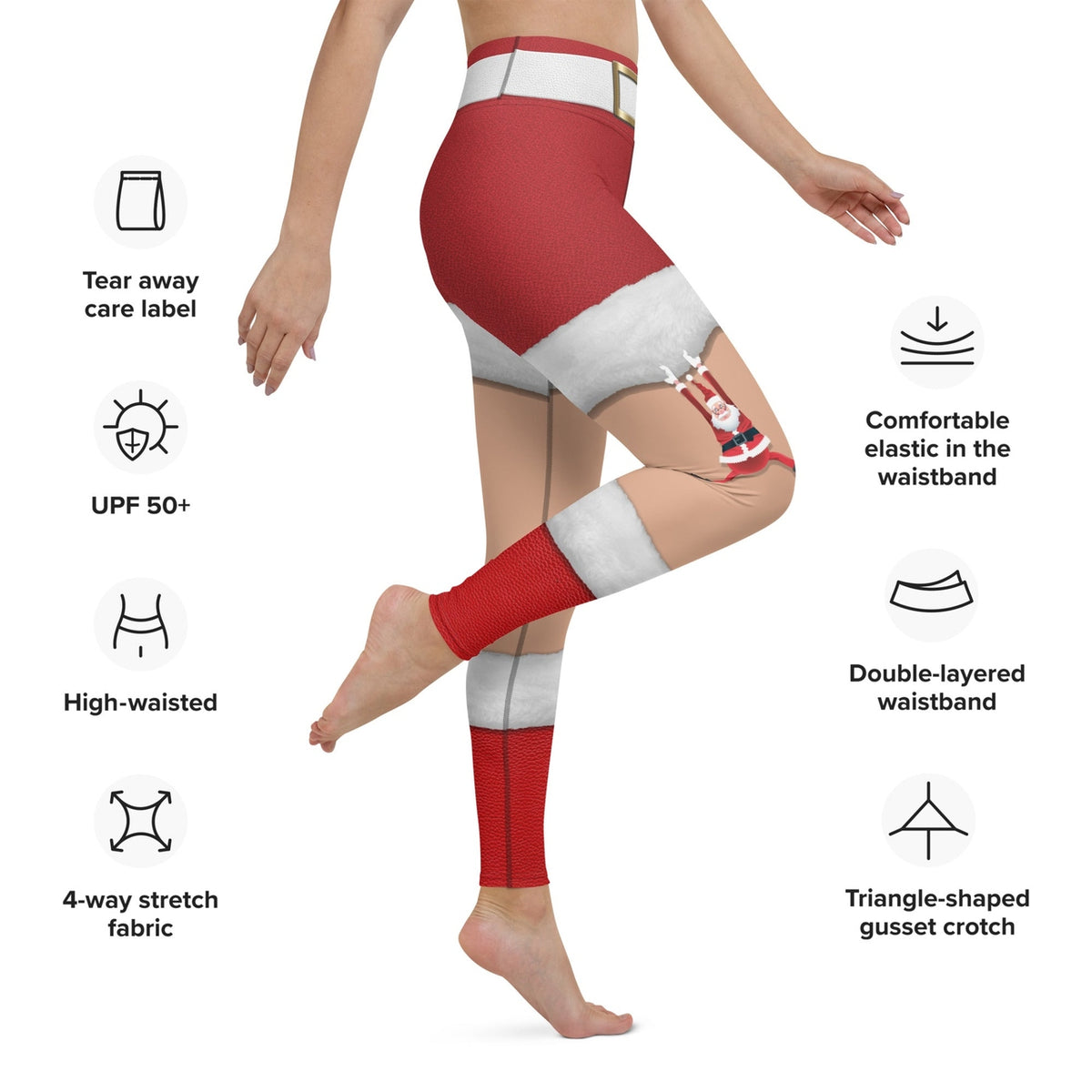 Santa Stockings Christmas Yoga Leggings