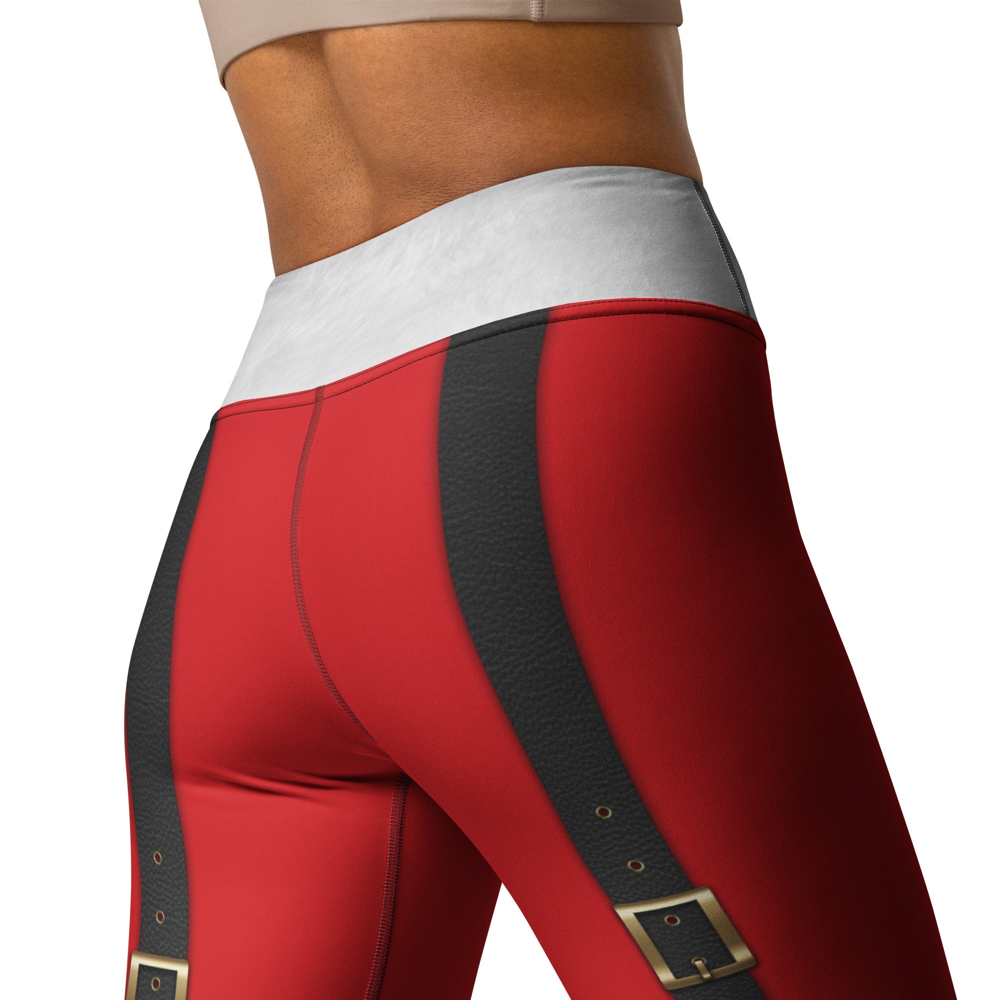 Santa Suspenders Yoga Leggings