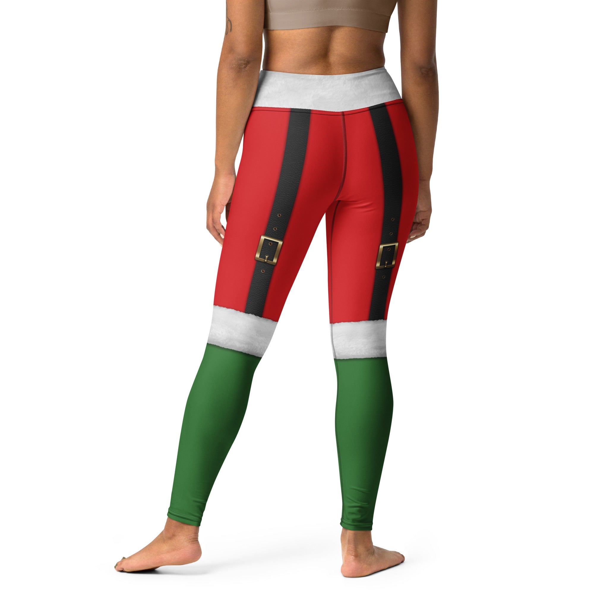 Santa Suspenders Yoga Leggings