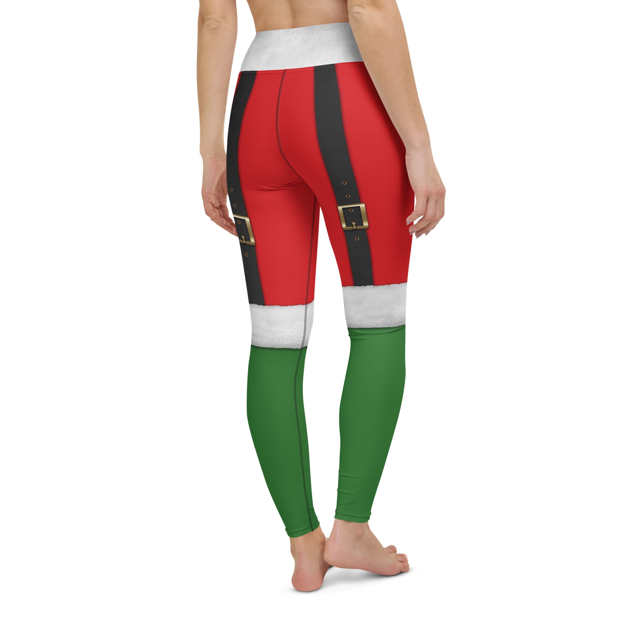 Santa Suspenders Yoga Leggings