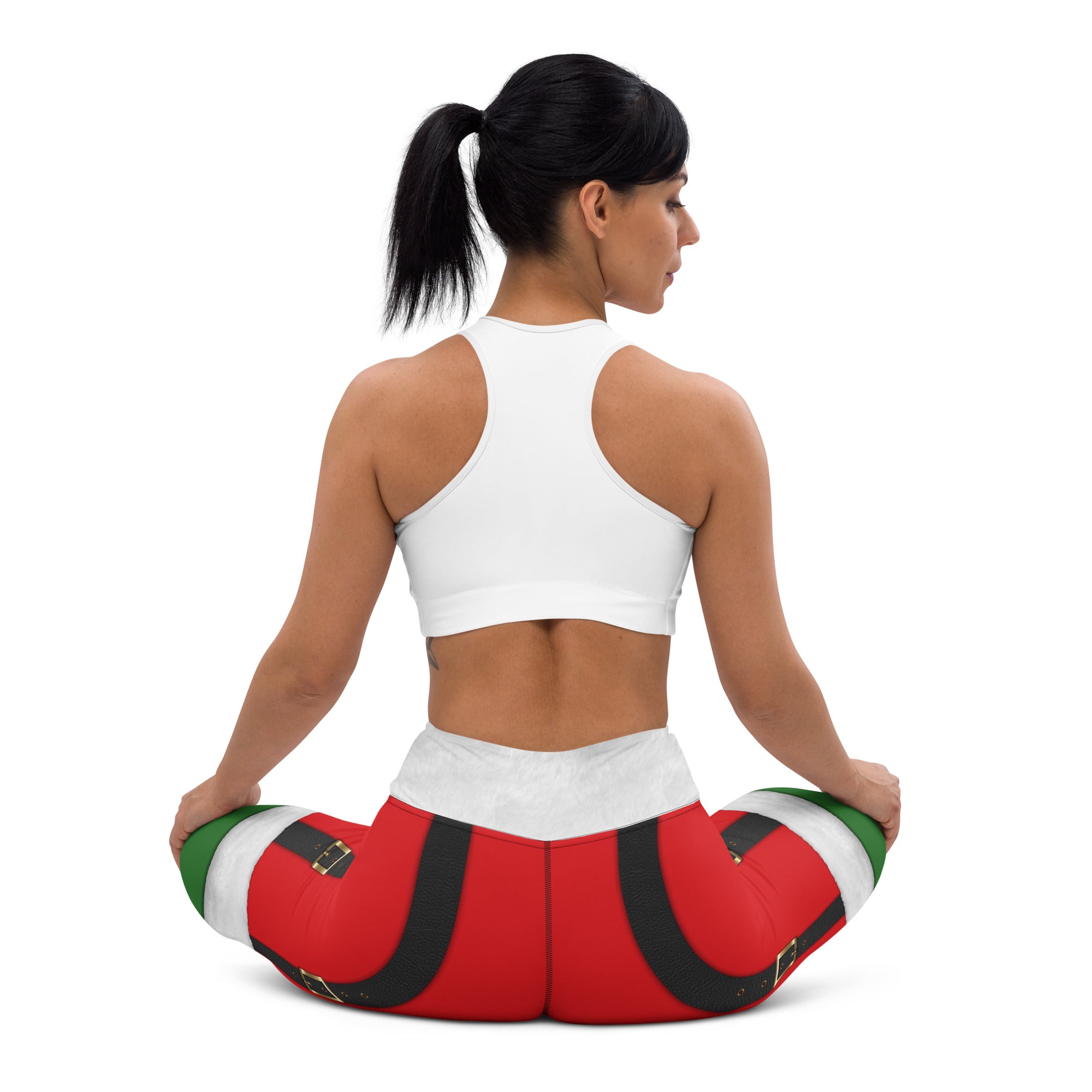 Santa Suspenders Yoga Leggings