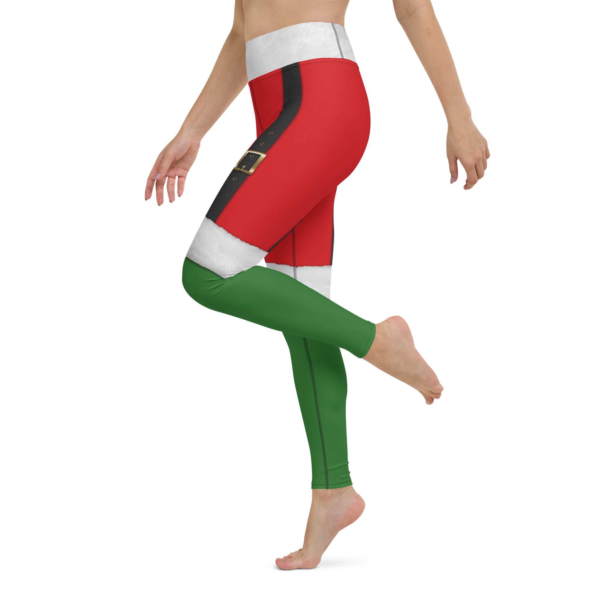 Santa Suspenders Yoga Leggings