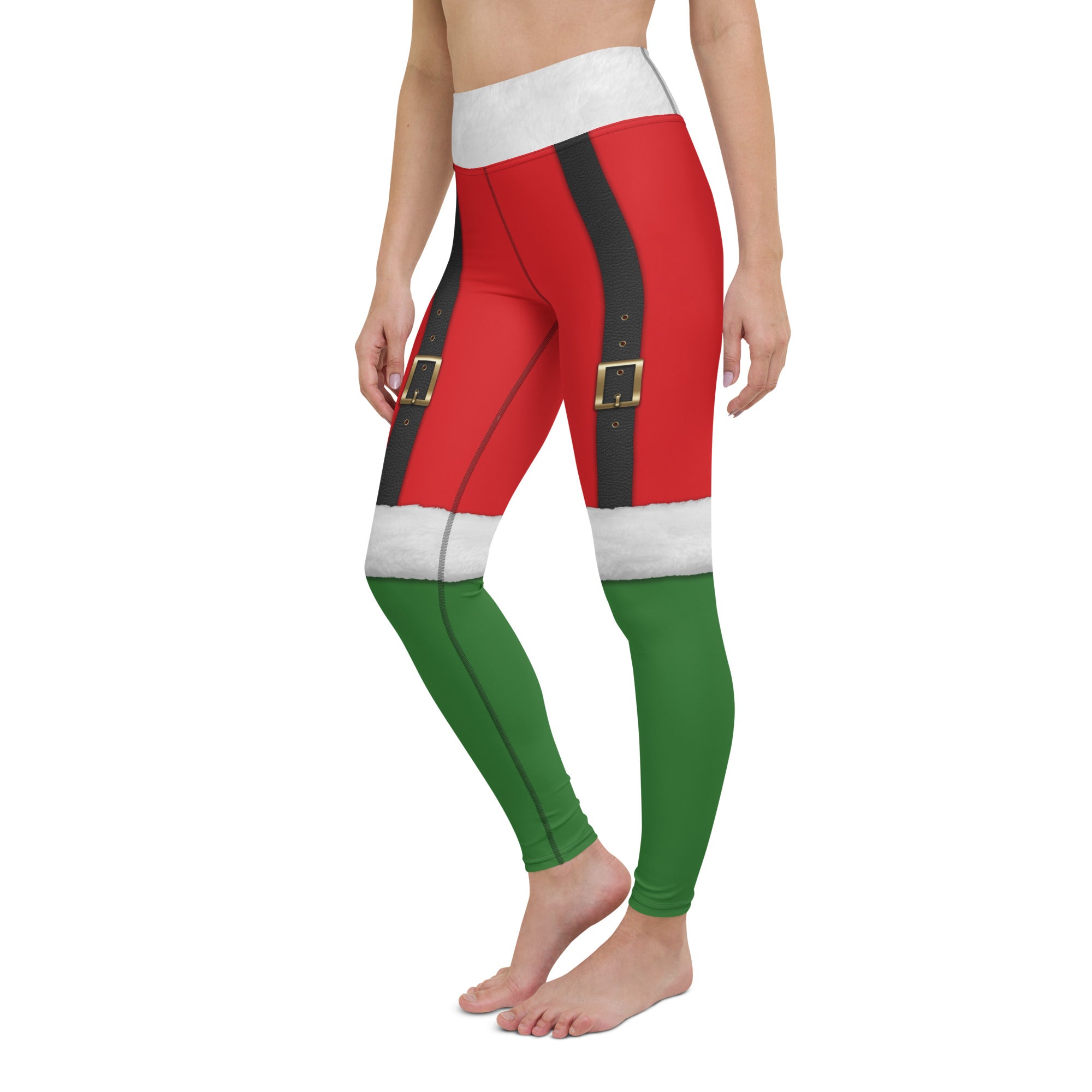 Santa Suspenders Yoga Leggings