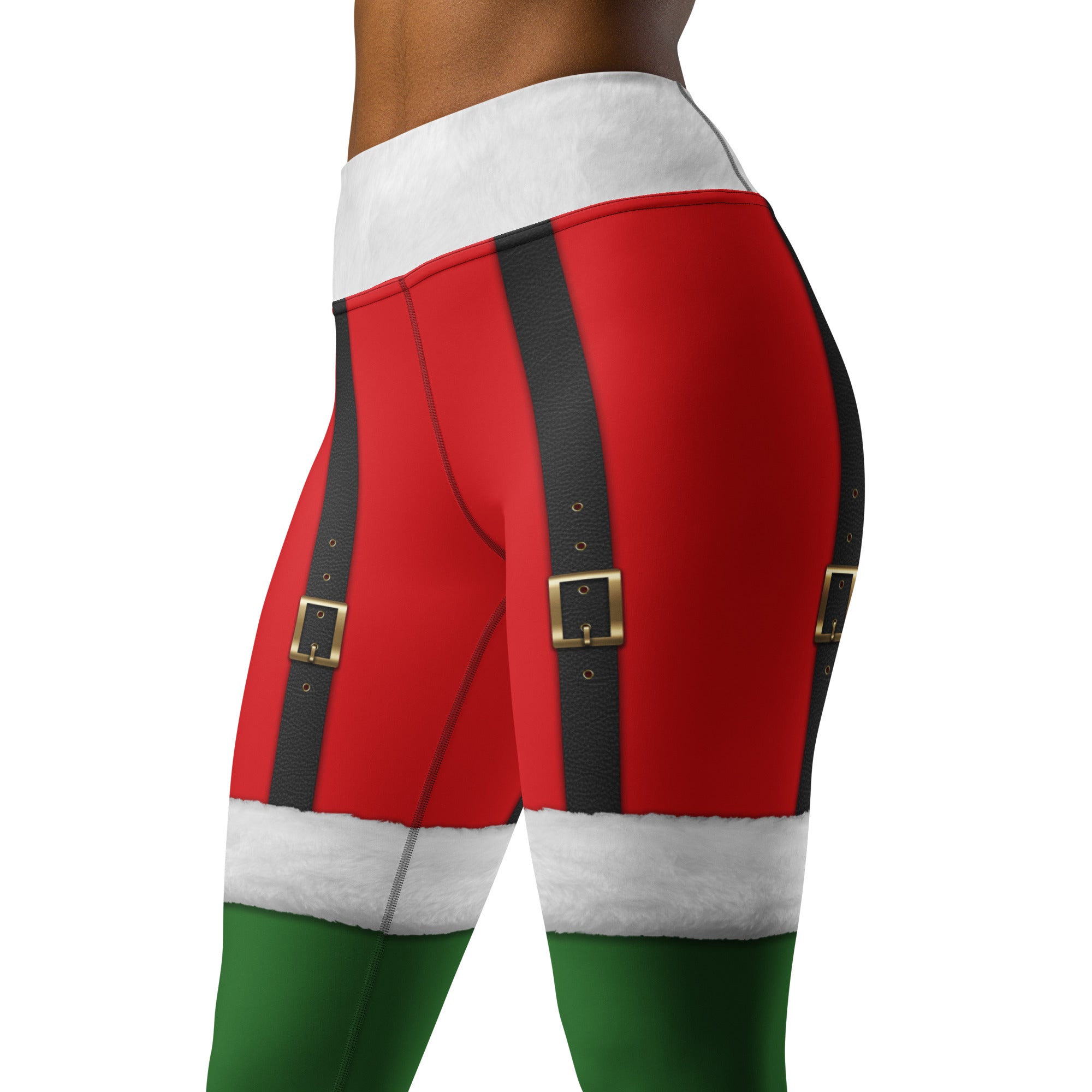 Santa Suspenders Yoga Leggings