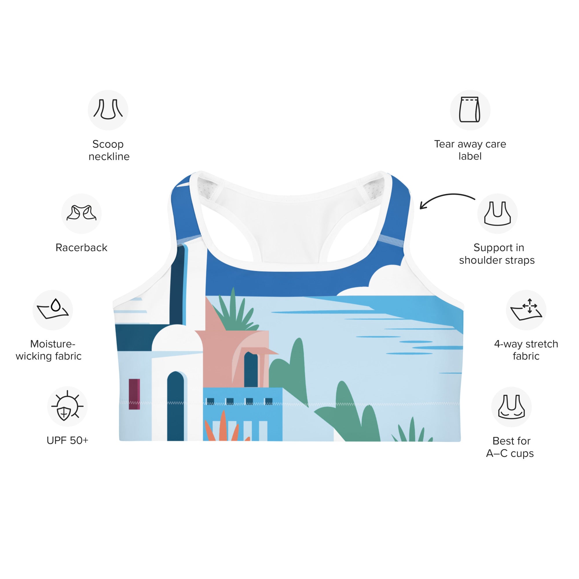 Santorini Sports Bra