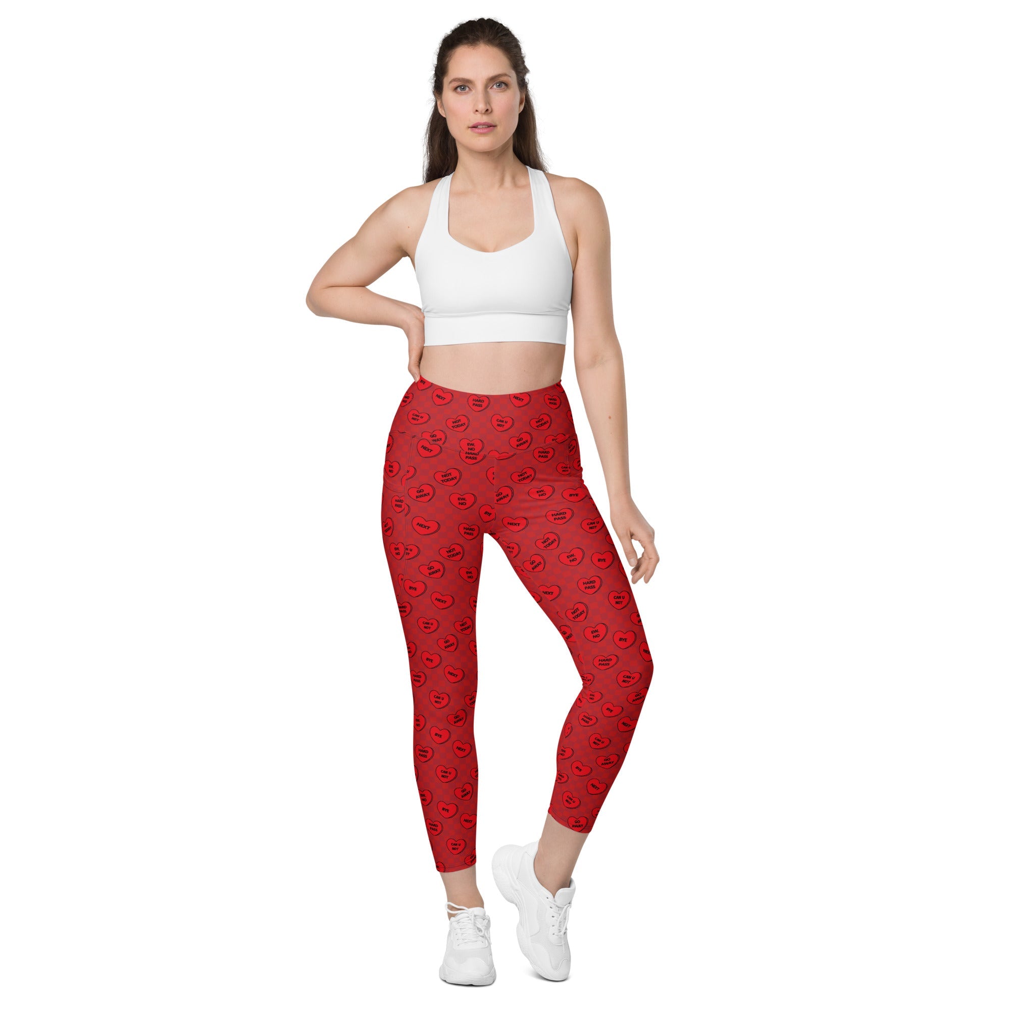Sassy Hearts Leggings With Pockets
