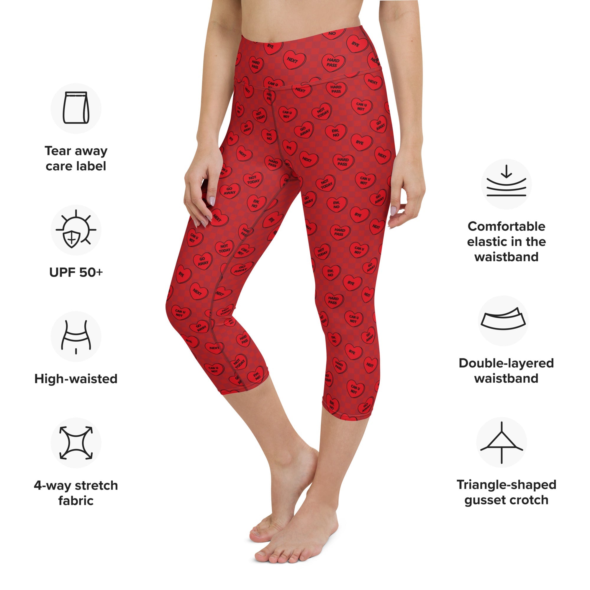 Sassy Hearts Yoga Capris