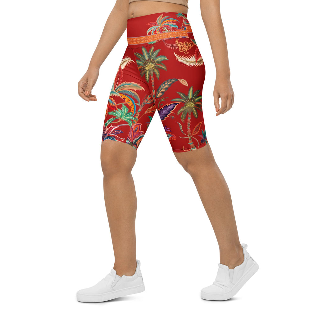 Scarlet Tropics Biker Shorts