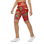 Scarlet Tropics Biker Shorts