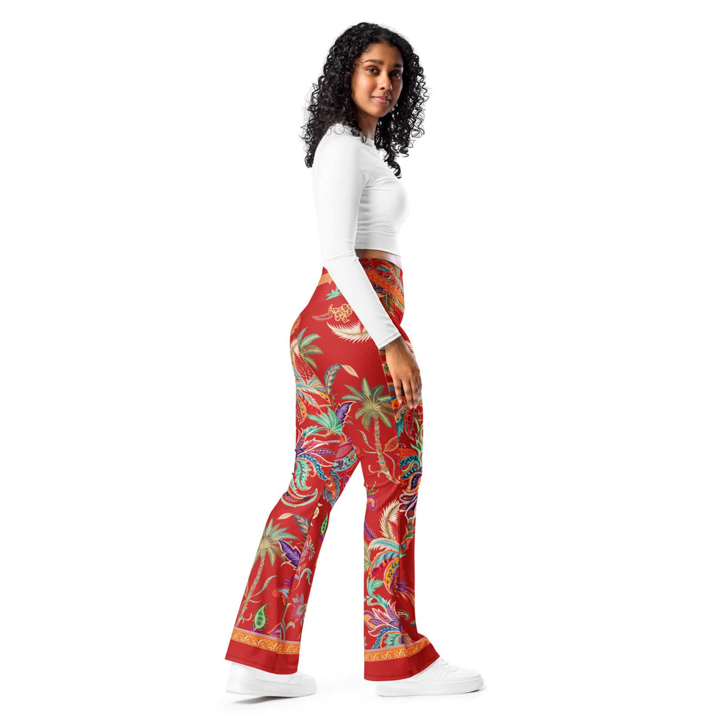 Scarlet Tropics Flare Leggings