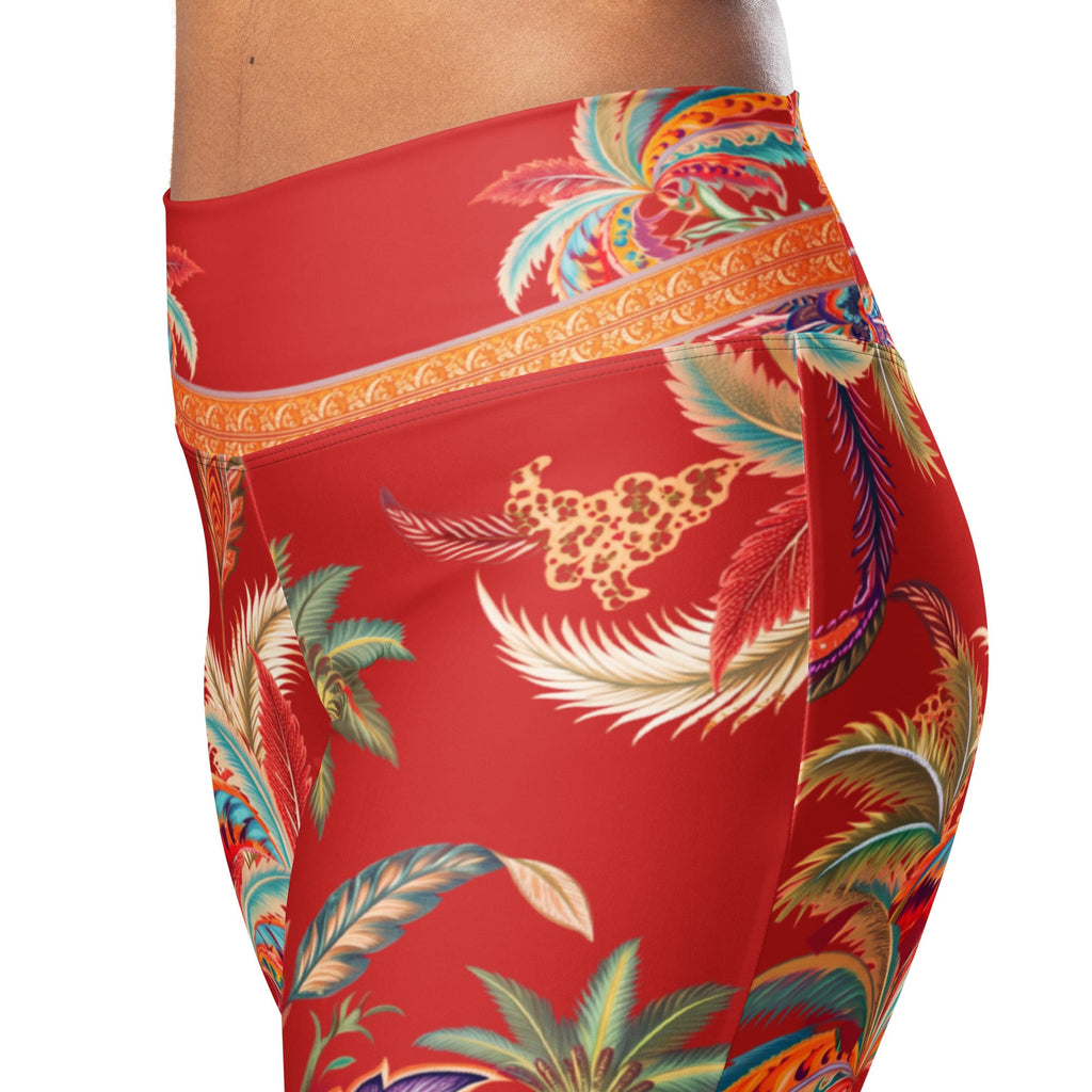 Scarlet Tropics Flare Leggings