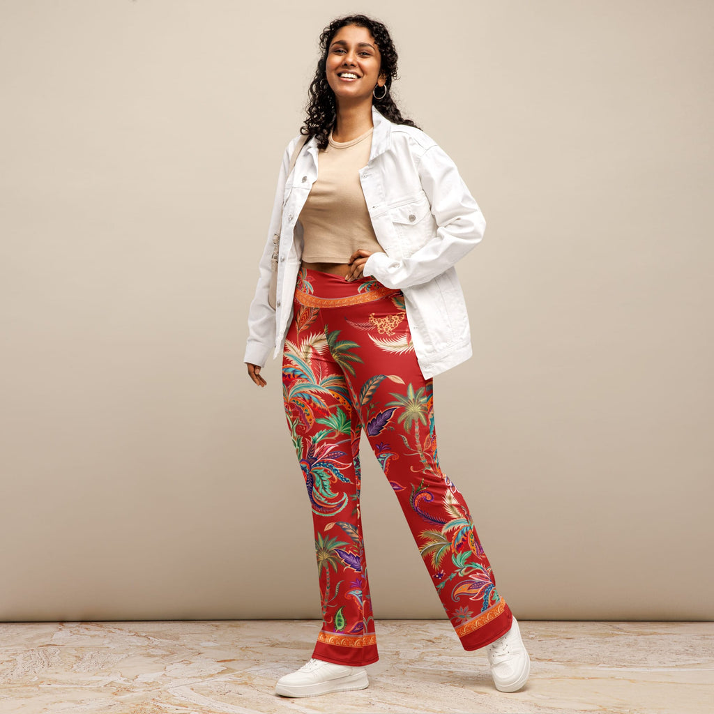 Scarlet Tropics Flare Leggings