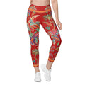 Scarlet Tropics Leggings With Pockets