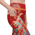Scarlet Tropics Leggings With Pockets