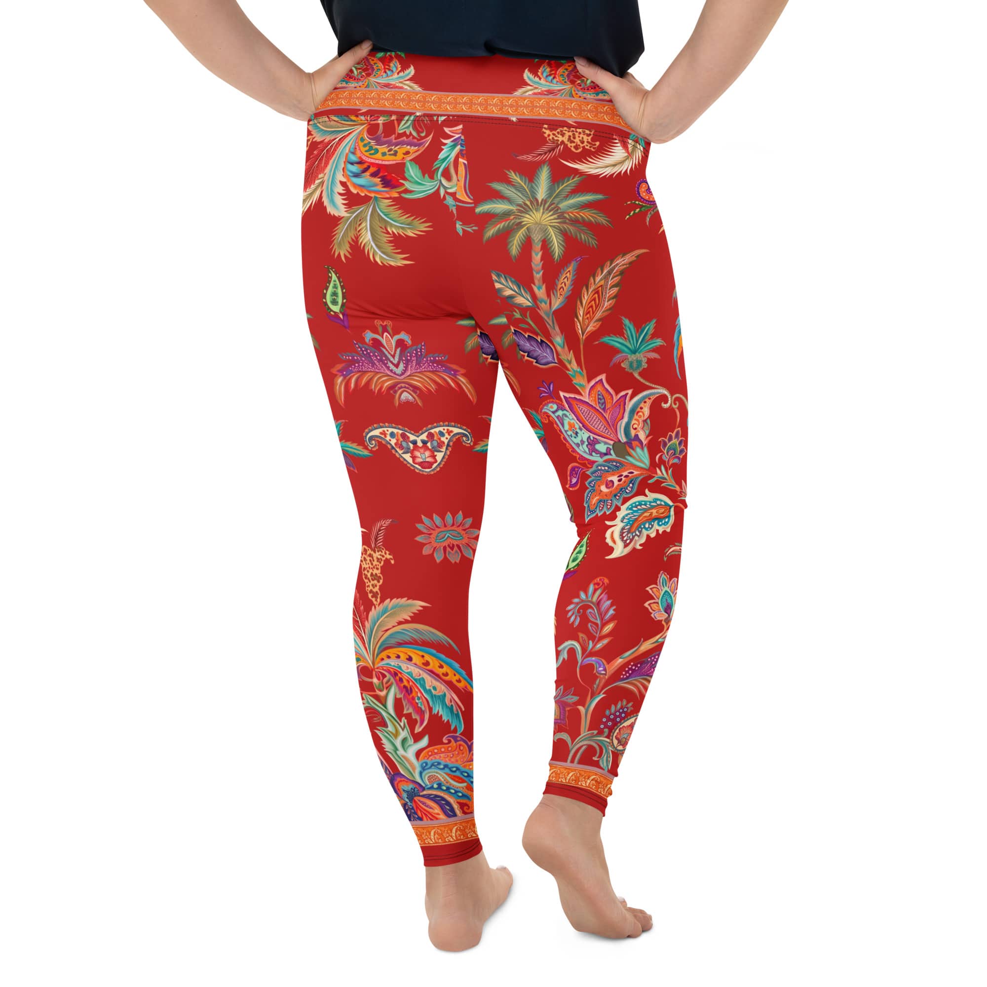Scarlet Tropics Plus Size Leggings