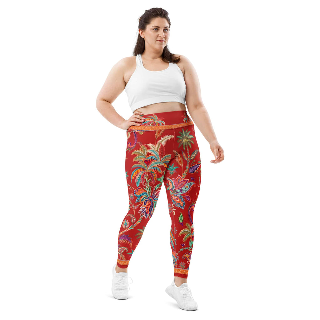 Scarlet Tropics Plus Size Leggings