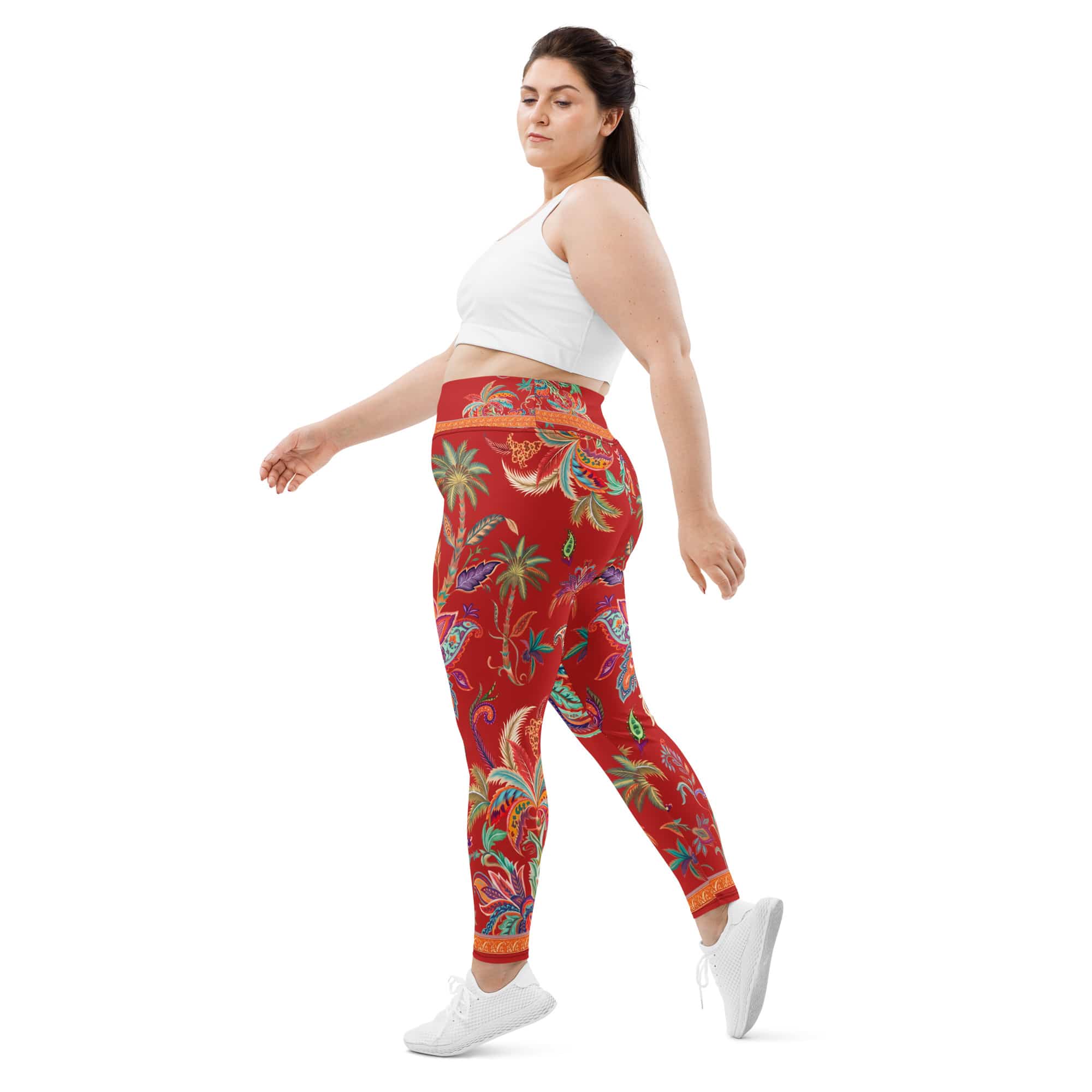 Scarlet Tropics Plus Size Leggings