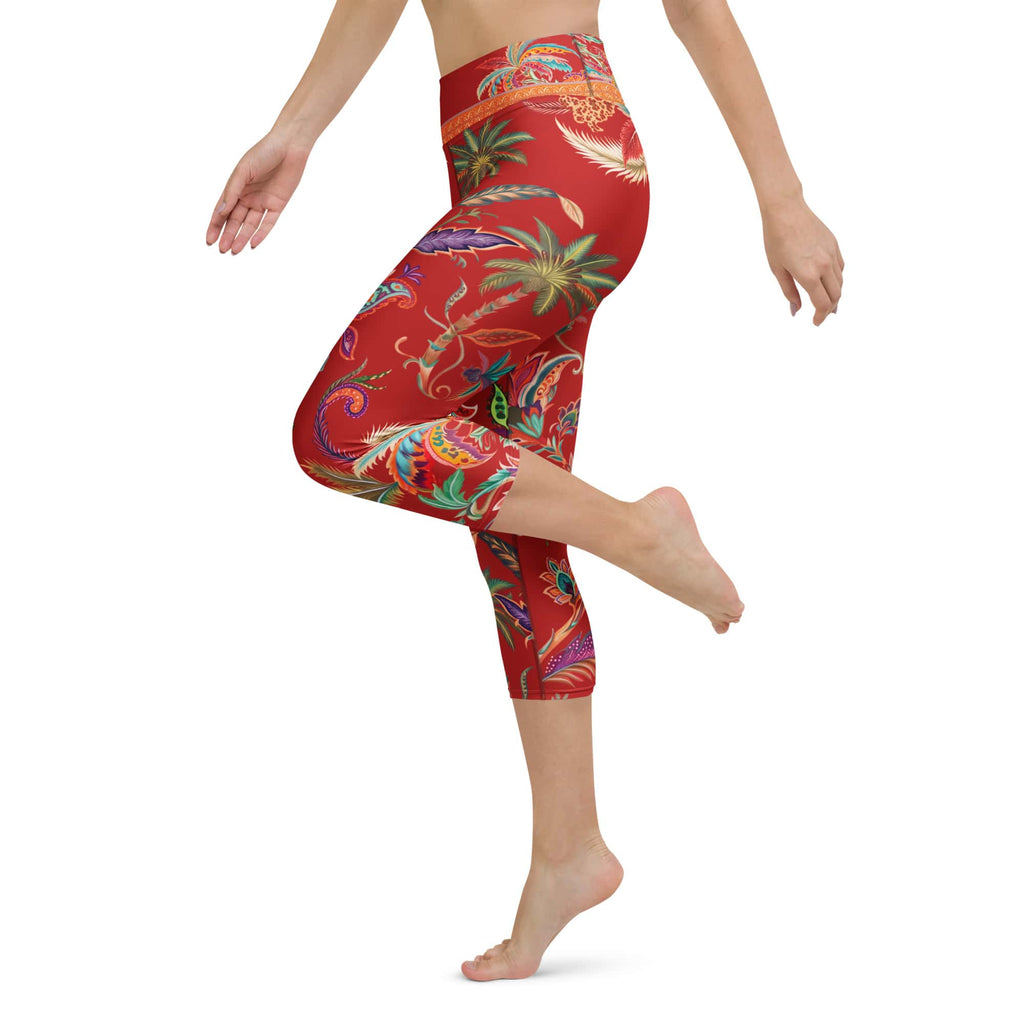 Scarlet Tropics Yoga Capris