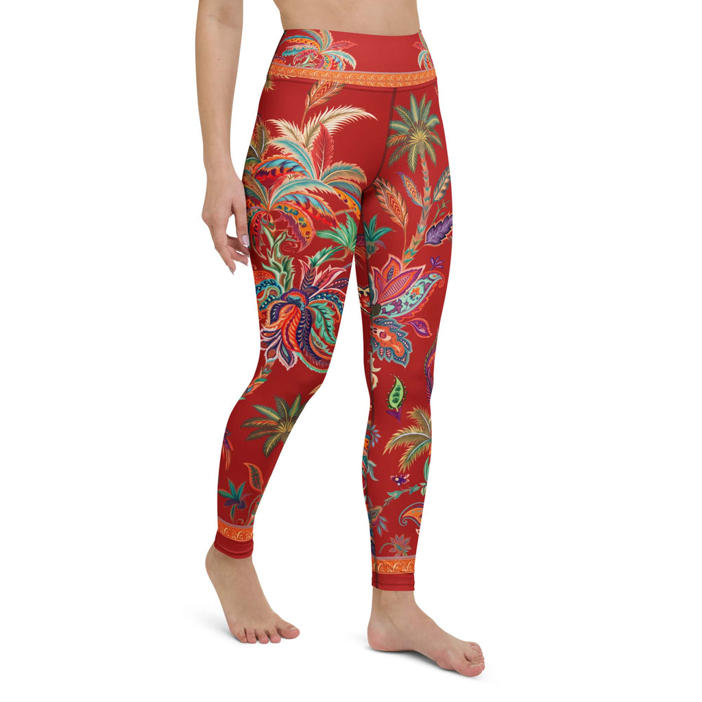 Scarlet Tropics Yoga Leggings