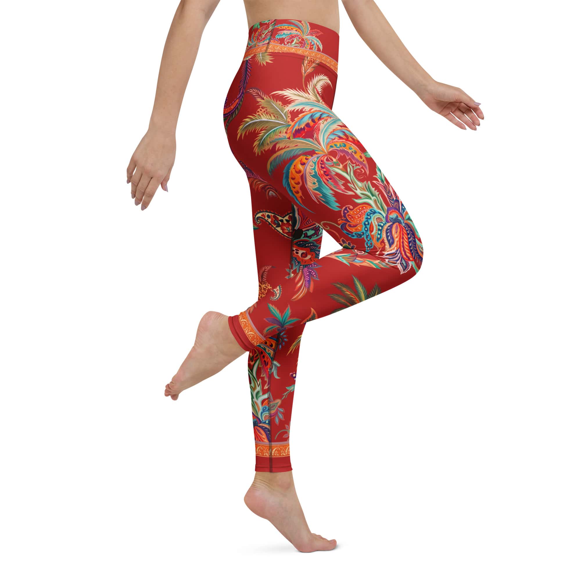 Scarlet Tropics Yoga Leggings
