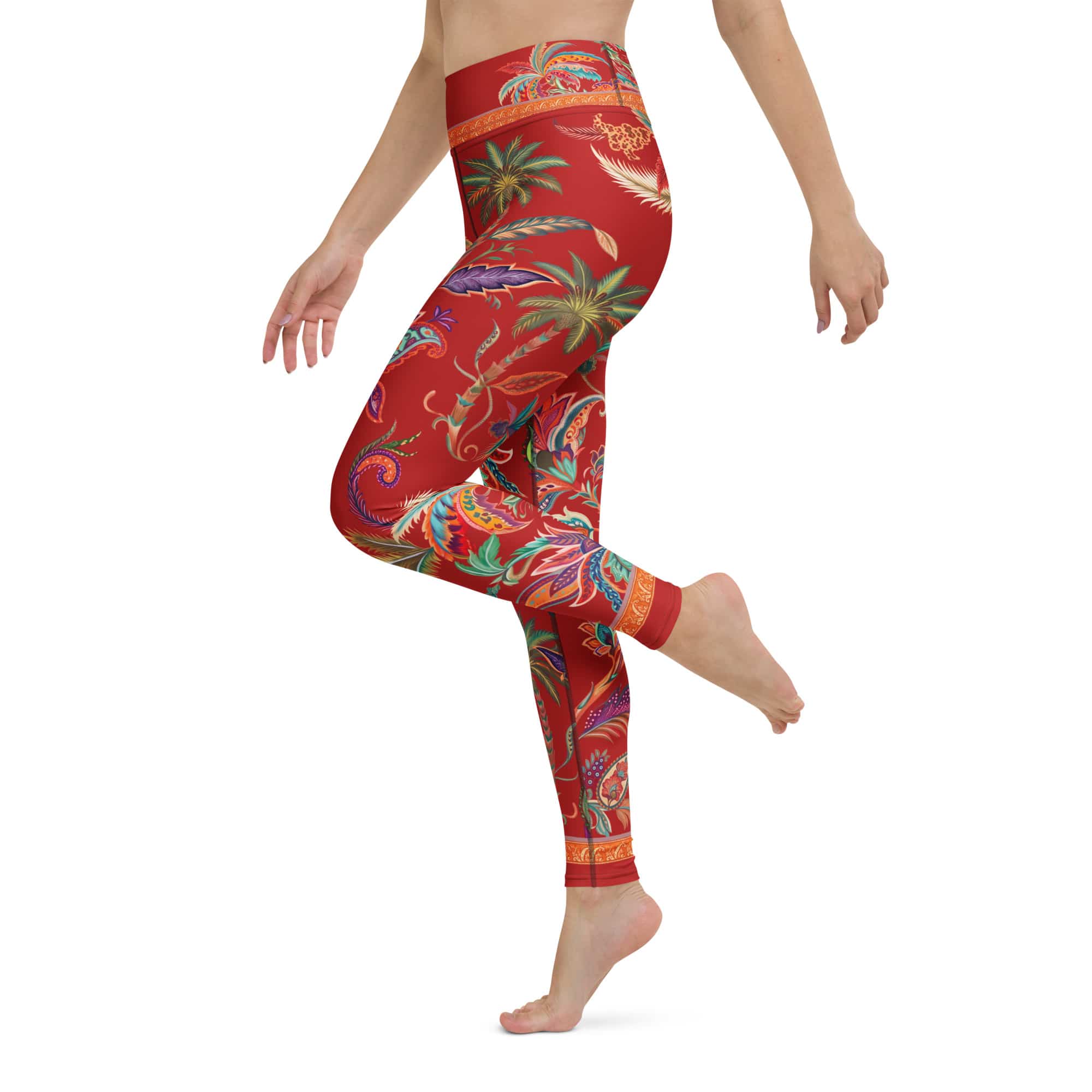 Scarlet Tropics Yoga Leggings