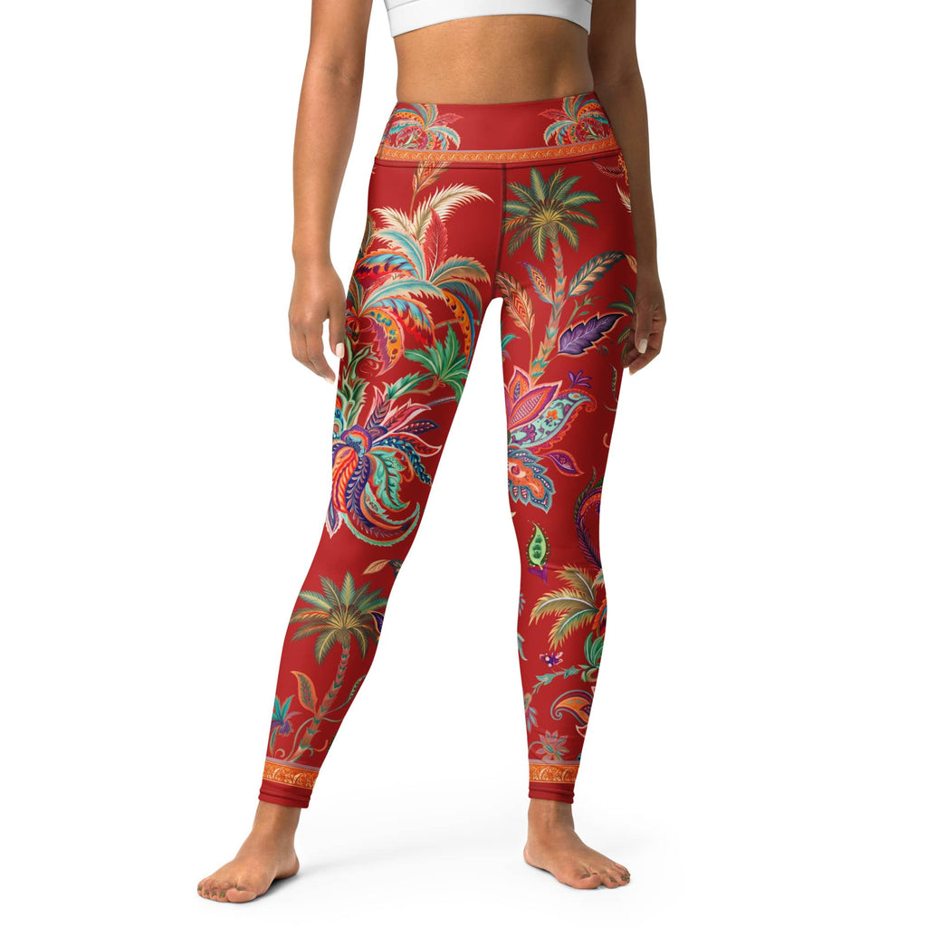 Scarlet Tropics Yoga Leggings