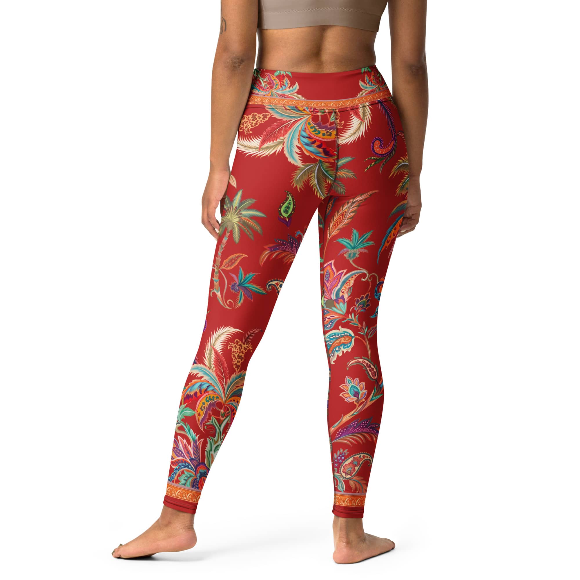 Scarlet Tropics Yoga Leggings