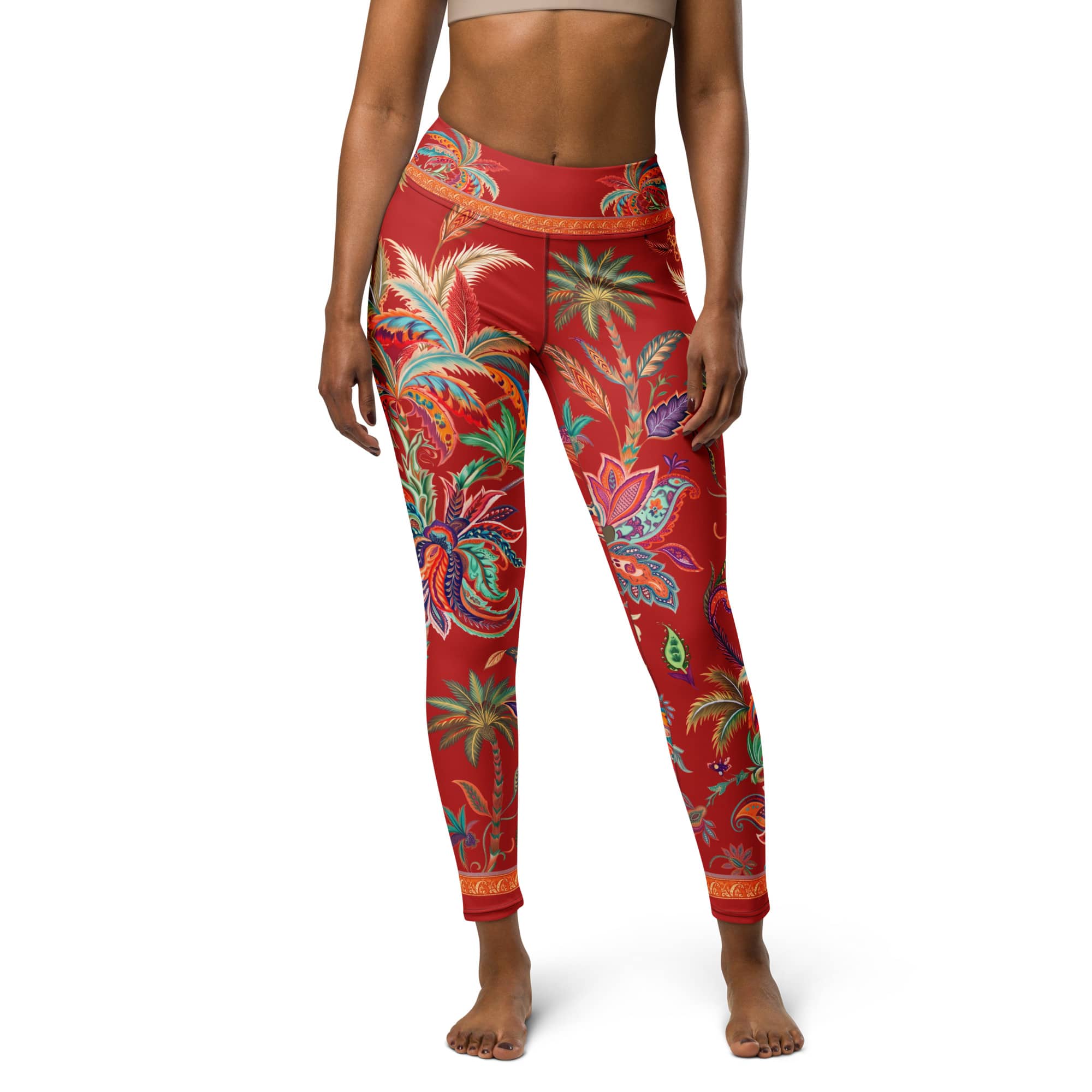 Scarlet Tropics Yoga Leggings