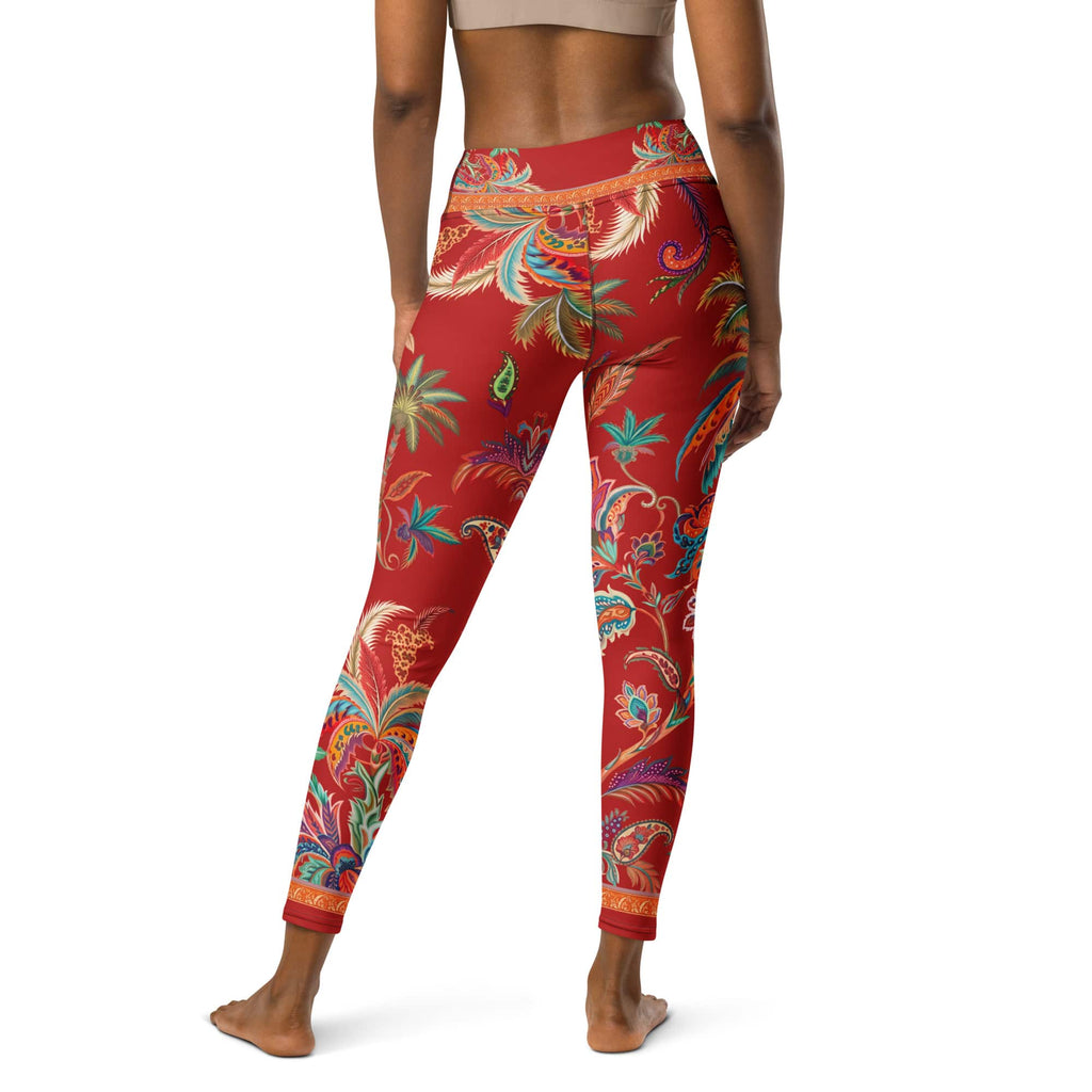 Scarlet Tropics Yoga Leggings