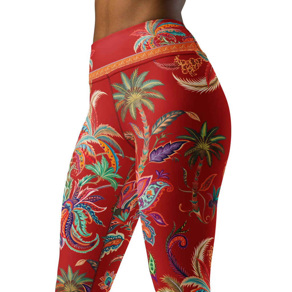 Scarlet Tropics Yoga Leggings