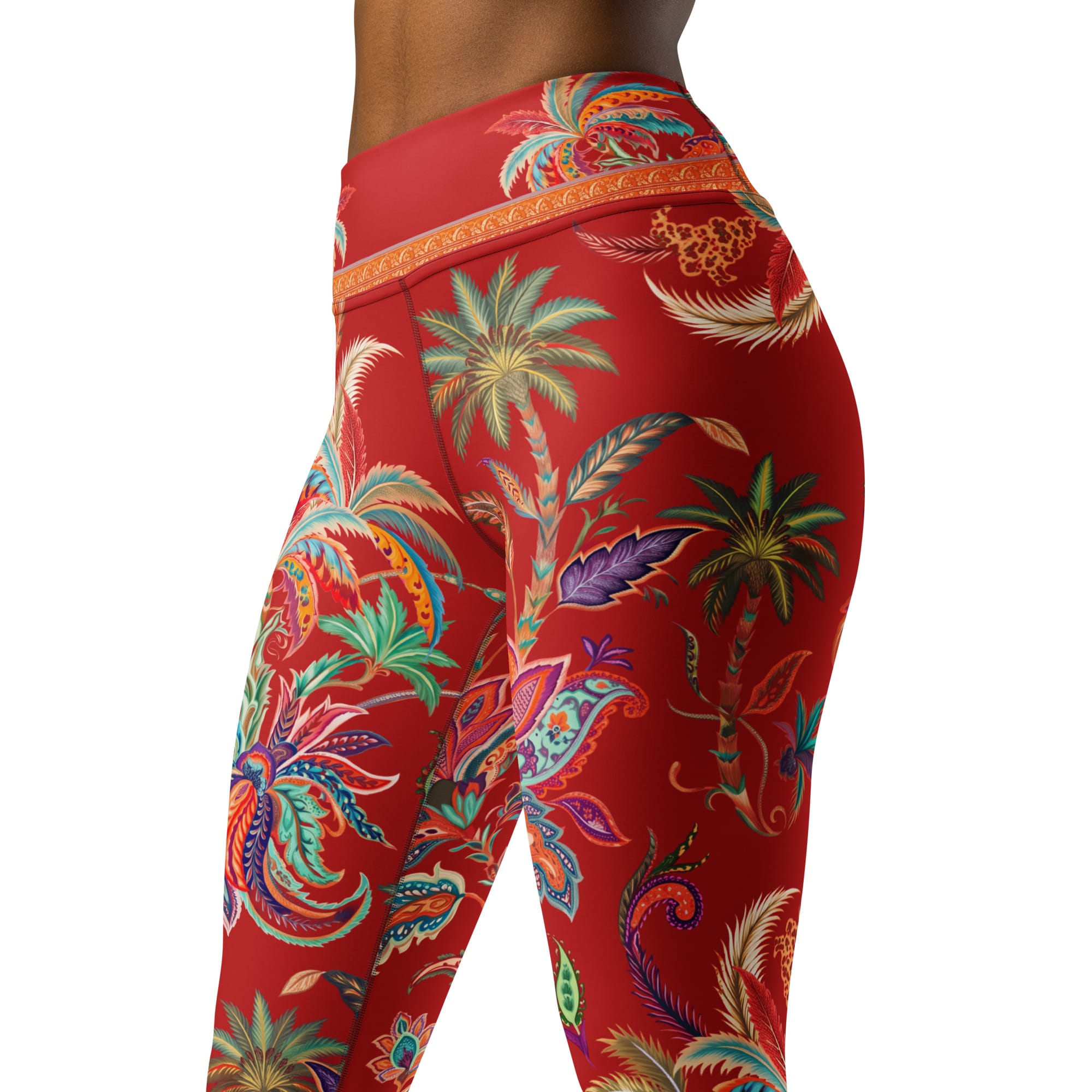 Scarlet Tropics Yoga Leggings