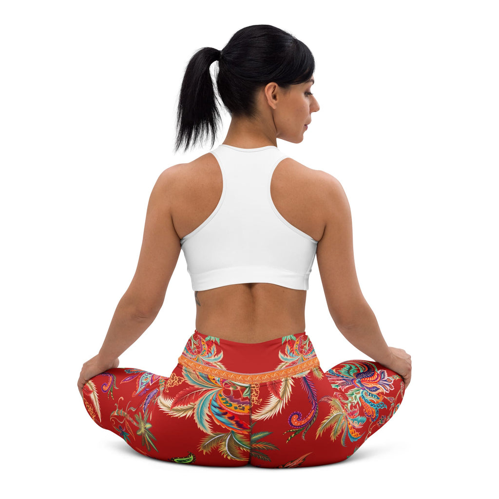 Scarlet Tropics Yoga Leggings