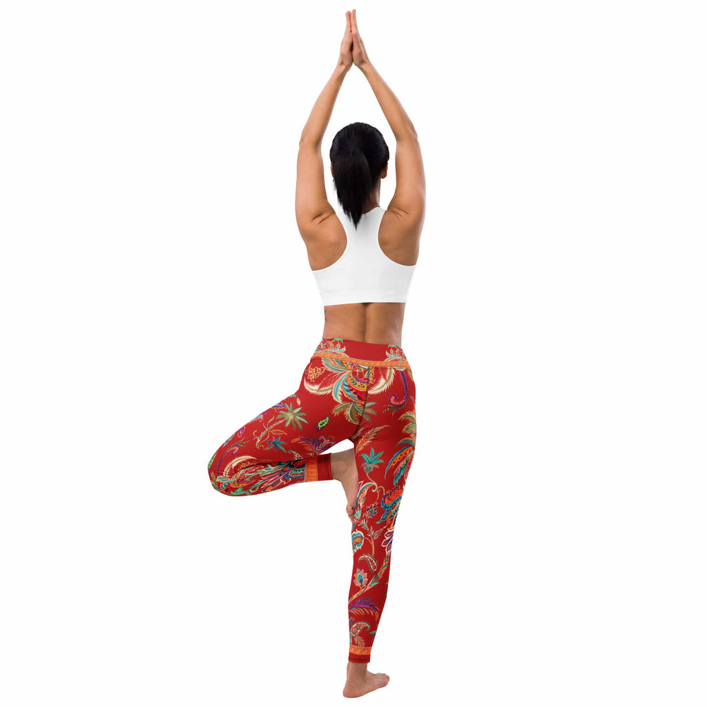 Scarlet Tropics Yoga Leggings