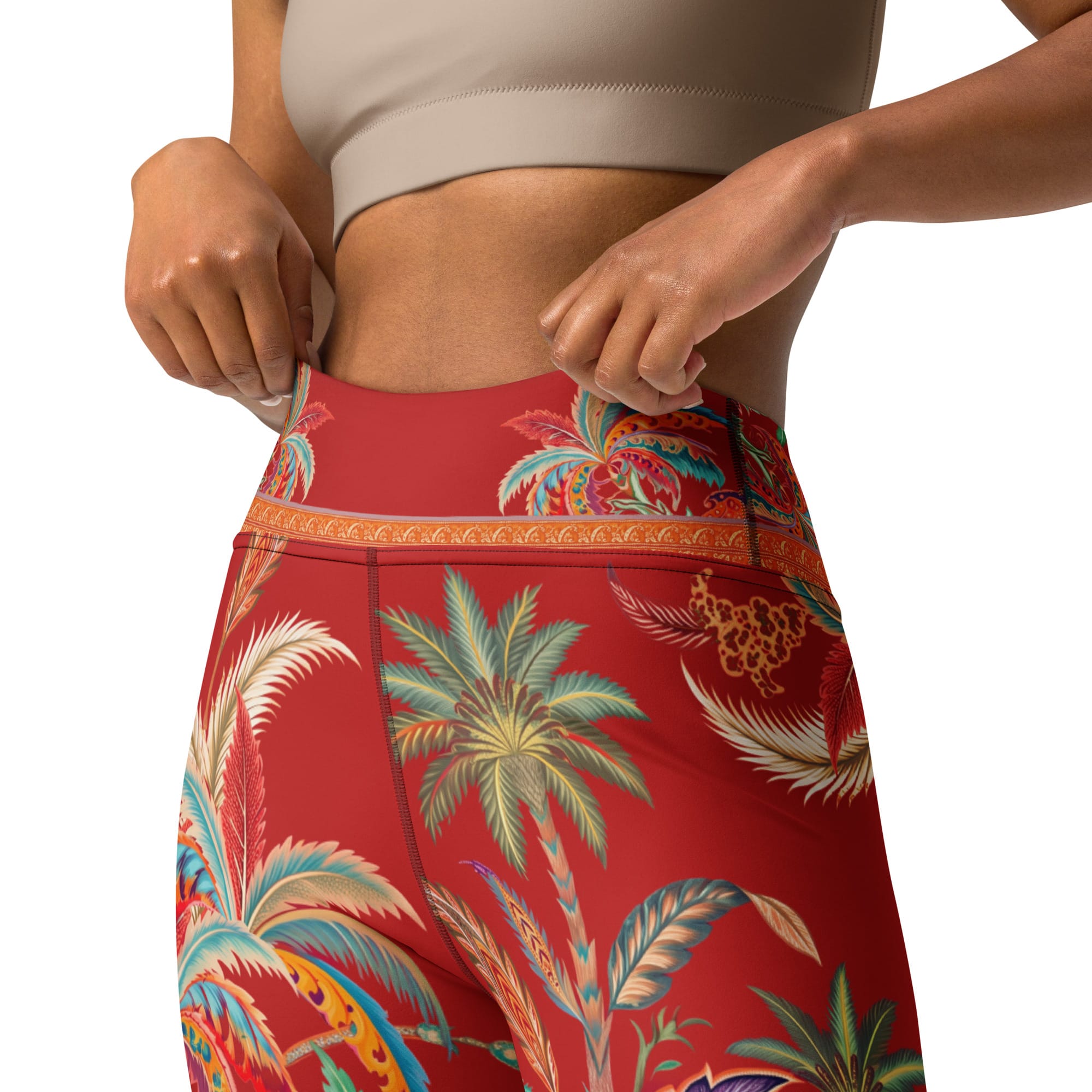 Scarlet Tropics Yoga Leggings