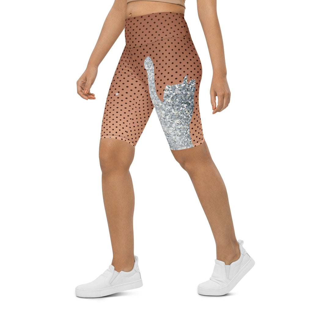 Sequin Mesh Biker Shorts