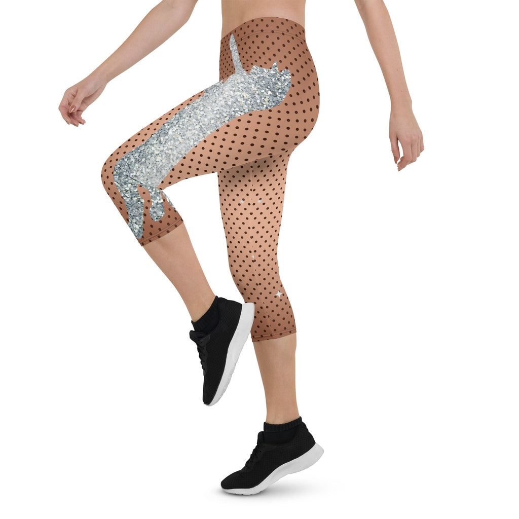 Sequin Mesh Capris