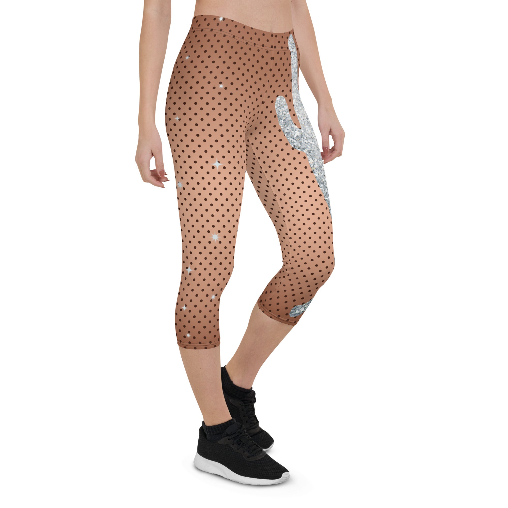 Sequin Mesh Capris