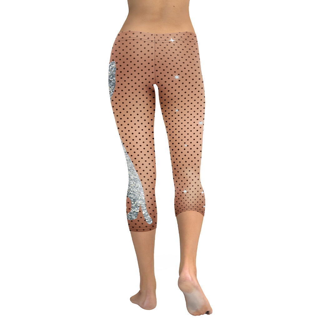 Sequin Mesh Capris